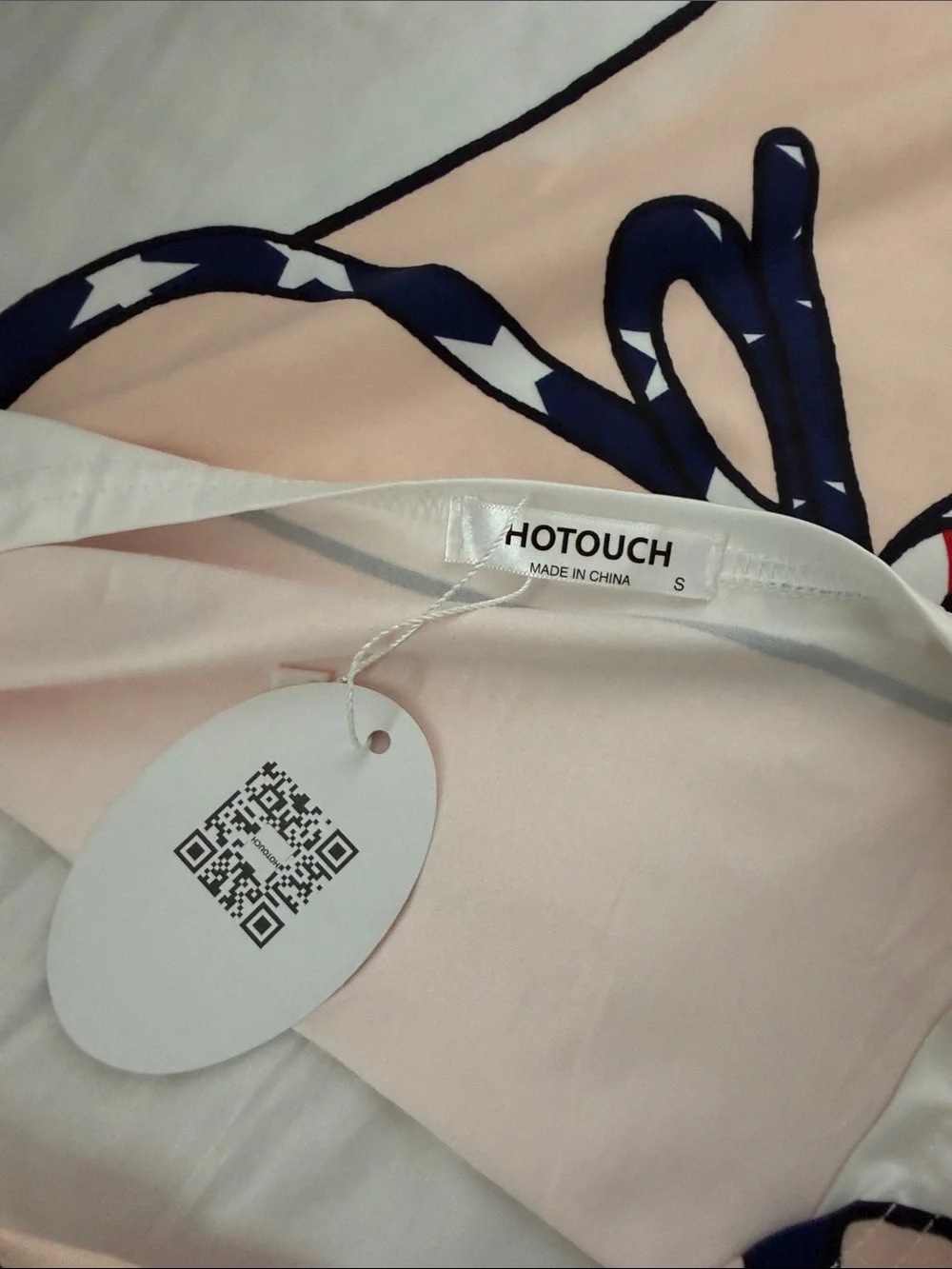 White Women’s Swim Cover-Up Tunic with Americana Graphic
